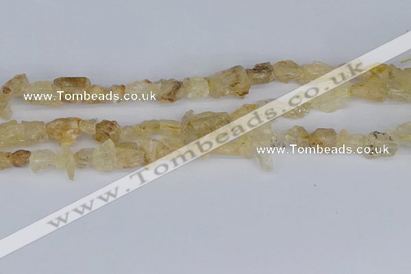 CCH708 15.5 inches 6*8mm - 10*14mm yellow topaz chips beads