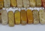 CCH713 15.5 inches 5*10mm - 5*15mm fossil coral chips beads