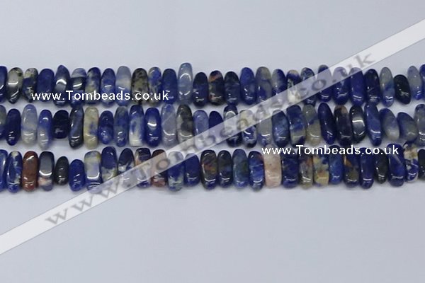 CCH714 15.5 inches 5*10mm - 5*15mm sodalite chips beads