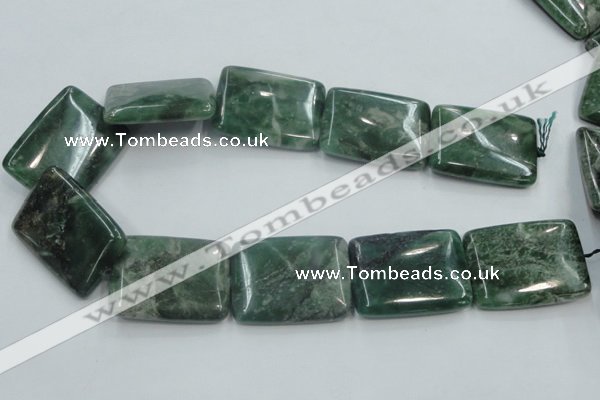 CCJ03 15.5 inches 30*40mm rectangle natural African jade beads wholesale