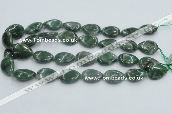 CCJ07 15.5 inches 18*25mm flat teardrop natural African jade beads