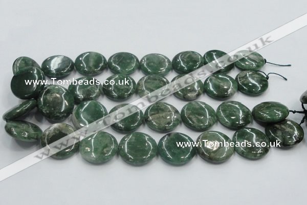CCJ09 15.5 inches 25mm flat round natural African jade beads wholesale