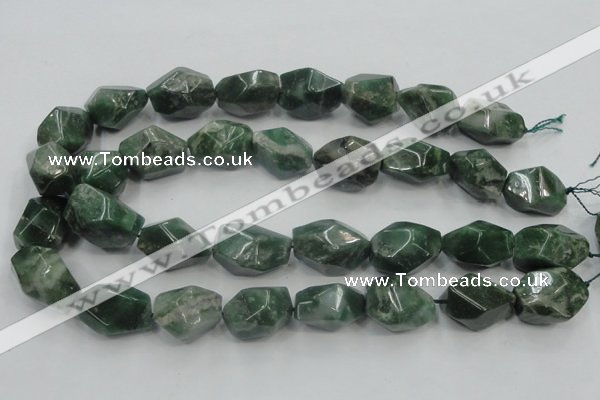 CCJ15 15.5 inches 18*24mm faceted nugget natural African jade beads