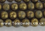 CCJ351 15.5 inches 8mm carved round plated China jade beads