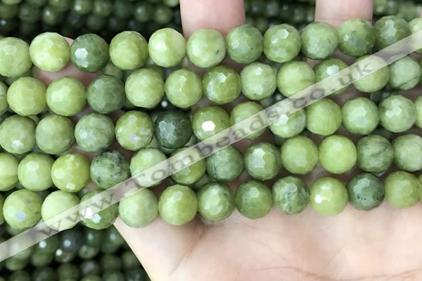 CCJ372 15.5 inches 10mm faceted round China jade beads wholesale