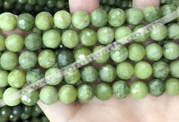 CCJ373 15.5 inches 12mm faceted round China jade beads wholesale