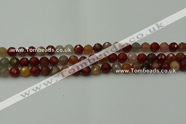 CCJ460 15.5 inches 4mm faceted round colorful jasper beads