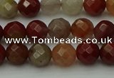 CCJ461 15.5 inches 6mm faceted round colorful jasper beads