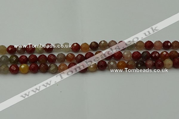 CCJ461 15.5 inches 6mm faceted round colorful jasper beads