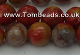 CCJ464 15.5 inches 12mm faceted round colorful jasper beads