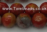 CCJ465 15.5 inches 14mm faceted round colorful jasper beads