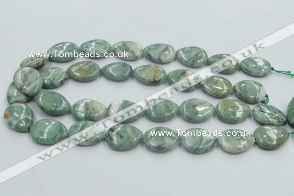 CCJ52 15.5 inches 18*25mm flat teardrop African jade gemstone beads