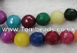 CCN1003 15.5 inches 8mm faceted round multi colored candy jade beads