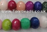 CCN1012 15.5 inches 10*14mm faceted rondelle multi colored candy jade beads