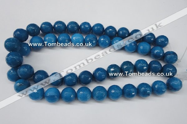 CCN1206 15.5 inches 16mm faceted round candy jade beads wholesale