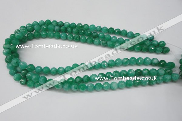 CCN1223 15.5 inches 8mm faceted round candy jade beads wholesale