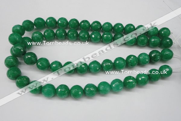 CCN1226 15.5 inches 14mm faceted round candy jade beads wholesale