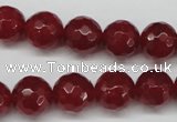 CCN1245 15.5 inches 12mm faceted round candy jade beads wholesale