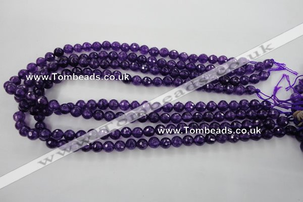 CCN1253 15.5 inches 8mm faceted round candy jade beads wholesale