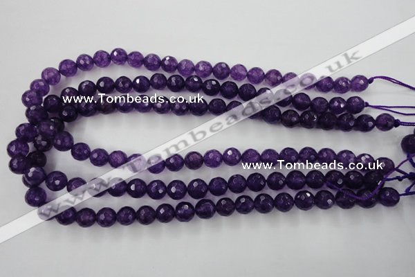 CCN1254 15.5 inches 10mm faceted round candy jade beads wholesale