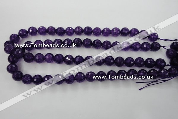 CCN1255 15.5 inches 12mm faceted round candy jade beads wholesale