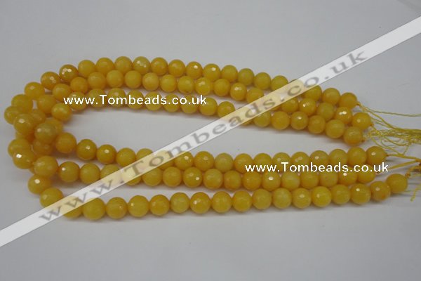 CCN1274 15.5 inches 10mm faceted round candy jade beads wholesale