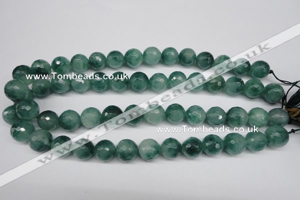 CCN1286 15.5 inches 14mm faceted round rainbow candy jade beads