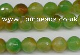 CCN1294 15.5 inches 10mm faceted round rainbow candy jade beads