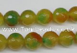 CCN1295 15.5 inches 12mm faceted round rainbow candy jade beads