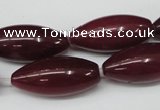 CCN132 15.5 inches 10*25mm rice candy jade beads wholesale