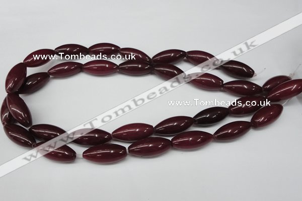 CCN132 15.5 inches 10*25mm rice candy jade beads wholesale