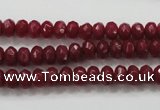 CCN1352 15.5 inches 4*6mm faceted rondelle candy jade beads