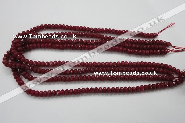 CCN1352 15.5 inches 4*6mm faceted rondelle candy jade beads