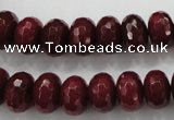 CCN1355 15.5 inches 8*12mm faceted rondelle candy jade beads