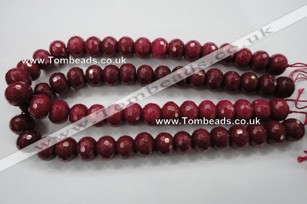 CCN1357 15.5 inches 12*16mm faceted rondelle candy jade beads