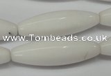 CCN136 15.5 inches 12*40mm rice candy jade beads wholesale