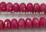 CCN1365 15.5 inches 8*12mm faceted rondelle candy jade beads