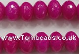 CCN1366 15.5 inches 10*14mm faceted rondelle candy jade beads