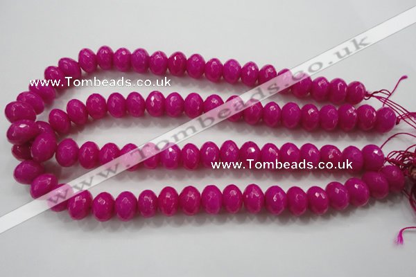 CCN1366 15.5 inches 10*14mm faceted rondelle candy jade beads