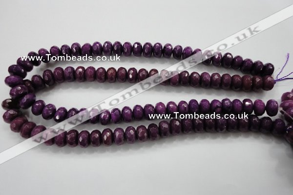 CCN1375 15.5 inches 8*12mm faceted rondelle candy jade beads