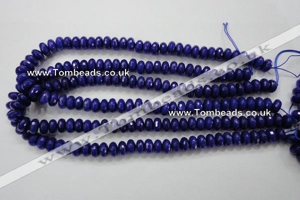 CCN1384 15.5 inches 6*10mm faceted rondelle candy jade beads