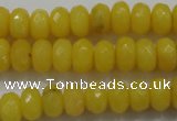 CCN1394 15.5 inches 6*10mm faceted rondelle candy jade beads