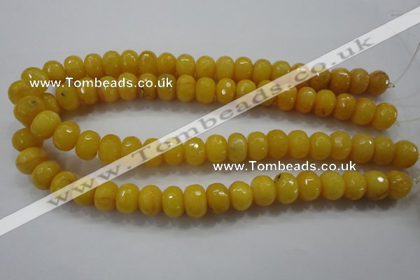 CCN1396 15.5 inches 10*14mm faceted rondelle candy jade beads