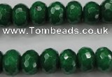 CCN1415 15.5 inches 8*12mm faceted rondelle candy jade beads