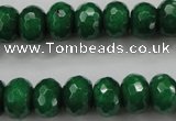 CCN1415 15.5 inches 8*12mm faceted rondelle candy jade beads