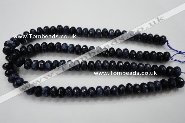 CCN1435 15.5 inches 8*12mm faceted rondelle candy jade beads