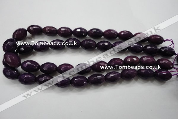 CCN1455 15.5 inches 13*18mm faceted rice candy jade beads wholesale