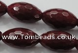 CCN1466 15.5 inches 15*25mm faceted rice candy jade beads wholesale