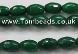 CCN1482 15.5 inches 8*12mm faceted rice candy jade beads wholesale