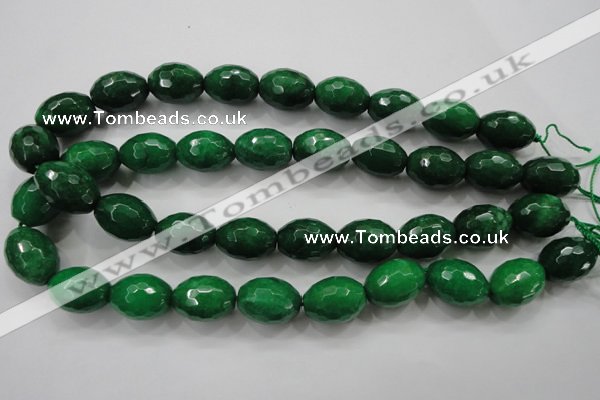 CCN1486 15.5 inches 15*20mm faceted rice candy jade beads wholesale